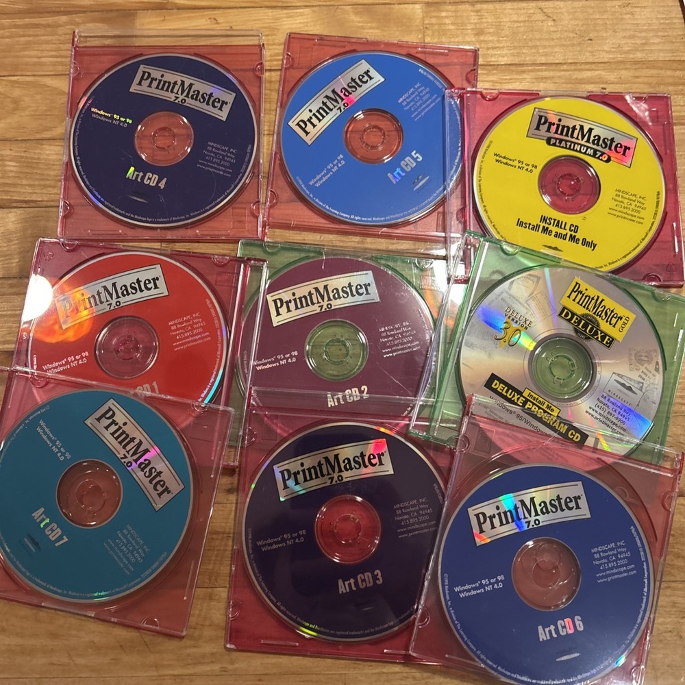 Print Master 7.0 Art CD Lot Only For Older Windows Software
